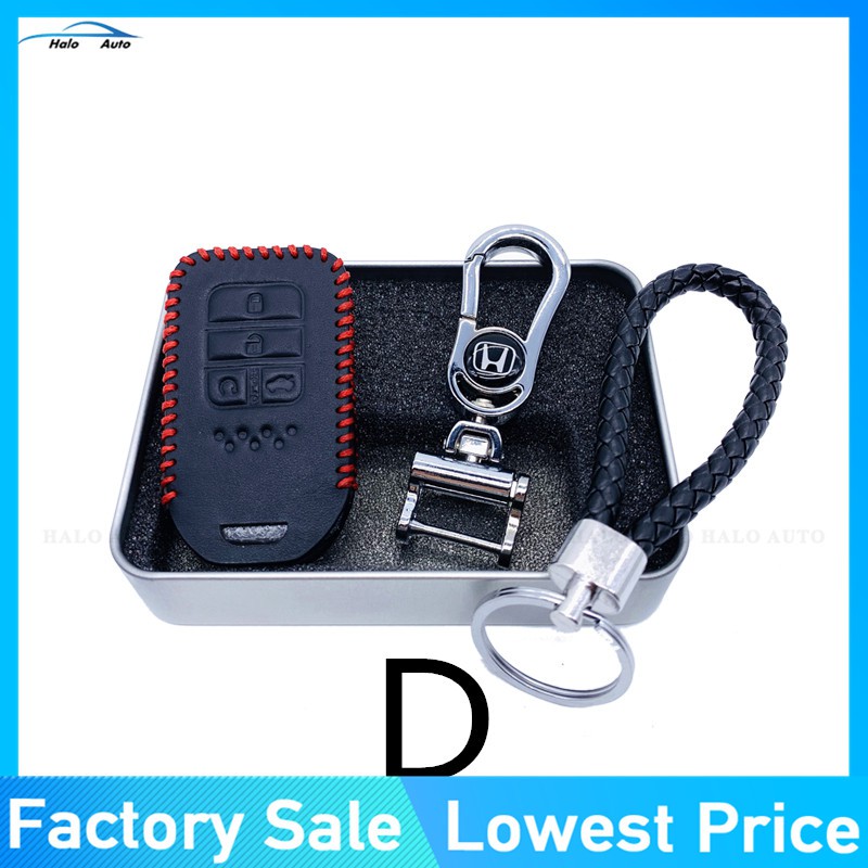 [COD] Genuine Leather Key Cover For Honda City HRV BRV JAZZ CRV ACCORD CIVIC