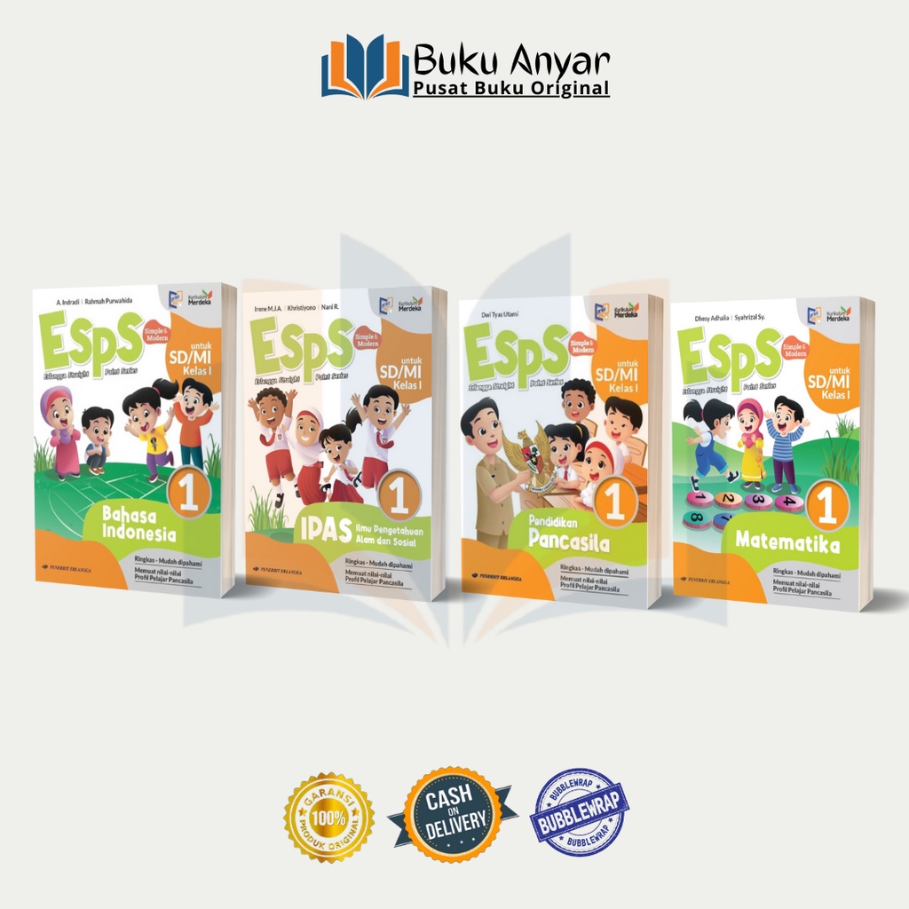 Jual Buku Esps Erlangga Kelas 1 Sd Kurikulum Merdeka Pkn Ipas Bahasa Indonesia Shopee Indonesia 3489