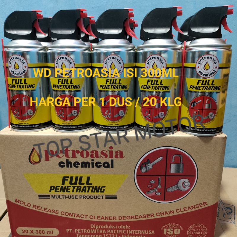 Wd Petroasia 300ml Per 1 Dus Isi 20 klg Full Penetrate Petroasia 300ml Wd Petroasia / Anti karat Pelumas Multifungsi Serbaguna Harga Perdus