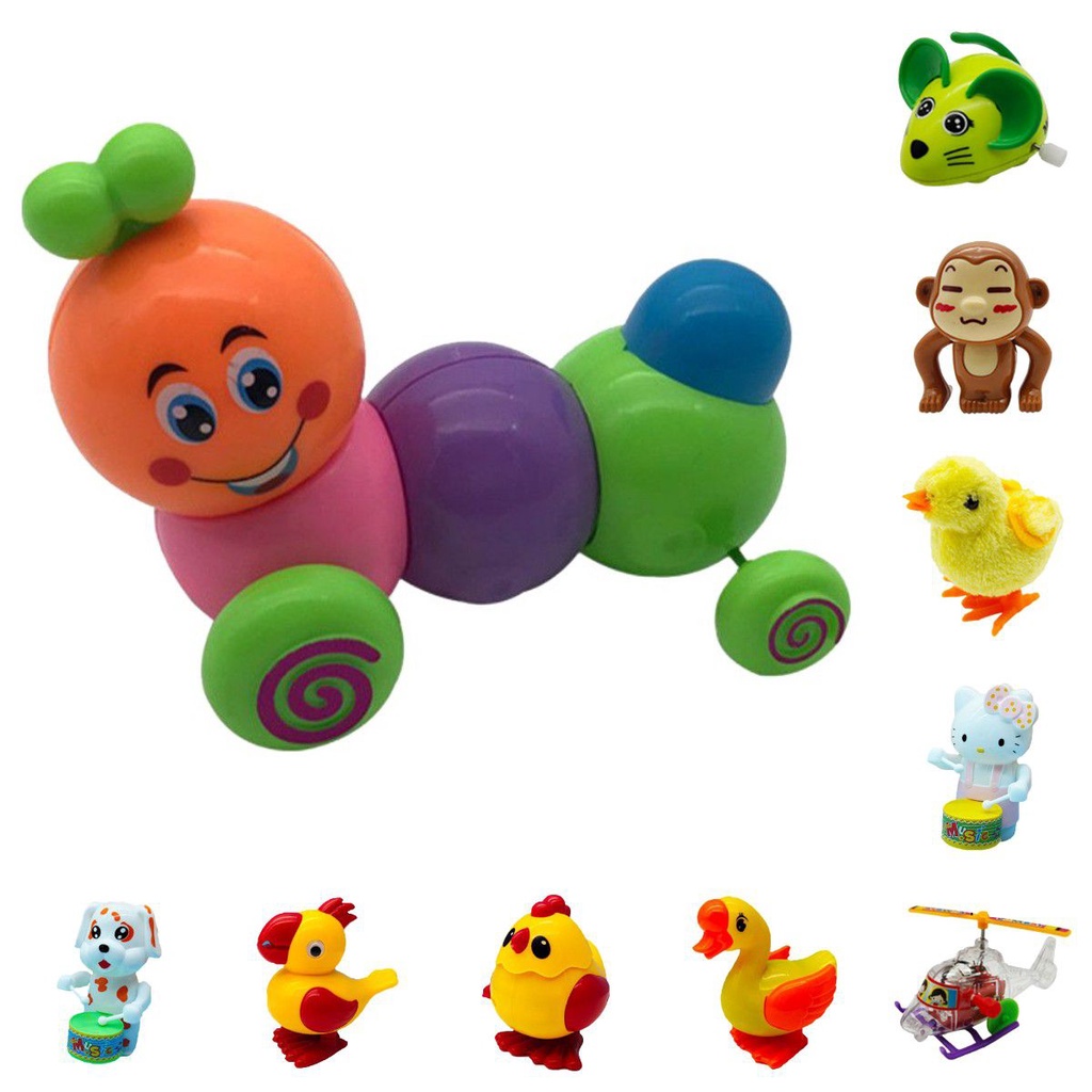 Children'S Plastic Bouncing Clockwork Toy Frog Chick Small Animal Can walk Gift