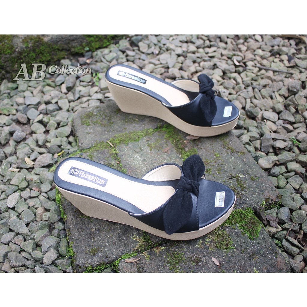 Wedges Sandal Slop kokop Wanita 9cm Pesta Casual Silang Sendal Selop Fashion Tinggi Murah JB 10