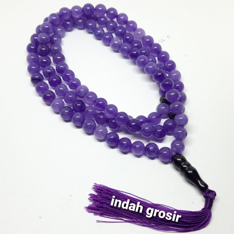 TASBIH BATU KECUBUNG WULUNG KRISTAL 8MM 99BUTIR ORIGINAL