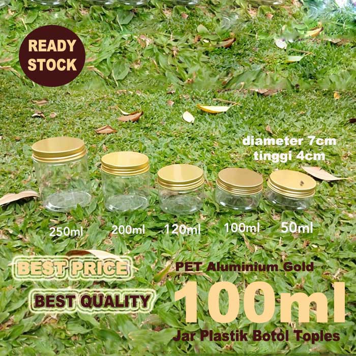 Botol Toples Makanan Sambal 100ml Jar Plastic 100 ml Pot Kosmetik Wadah Kosong Serbaguna Termurah