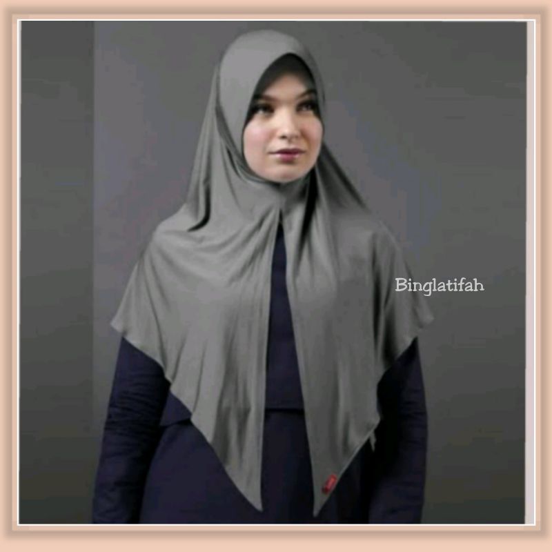 Bergo Alia HX Jilbab instant belah tengah (Pet Lebar) by Zoya