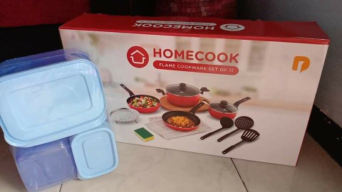 Panci Set Wajan Anti Lengket Homecook Flame Cookware Set Of 11