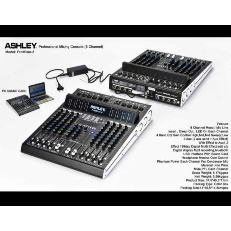 Mixer Ashley ProMixer8 Pro Mixer 8 Pro Mixer8 Channel Original
