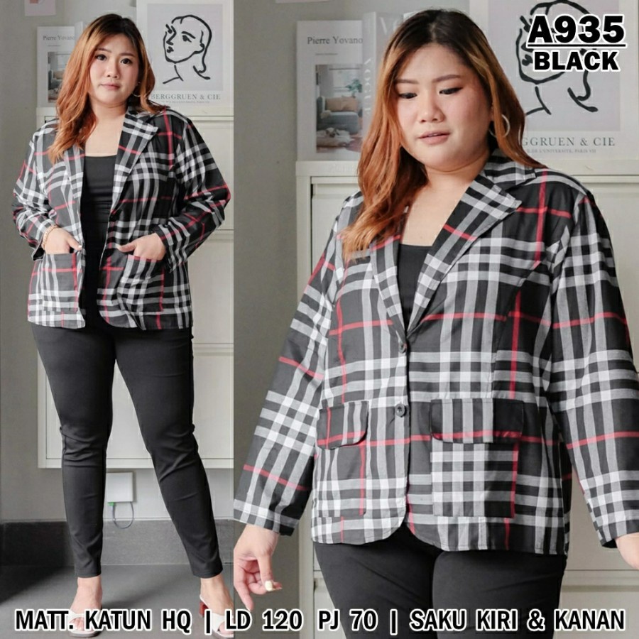 BLAZER WANITA KOREA CASUAL ATASAN PEREMPUAN COAT PEREMPUAN TERBARU KEKINIAN JUMBO BBR DONNA