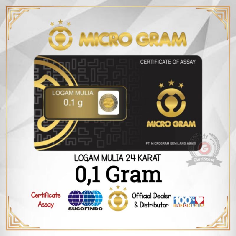 EMAS MINI 0.1 GRAM LOGAM MULIA 24 KARAT DIJAMIN ASLI ORIGINAL