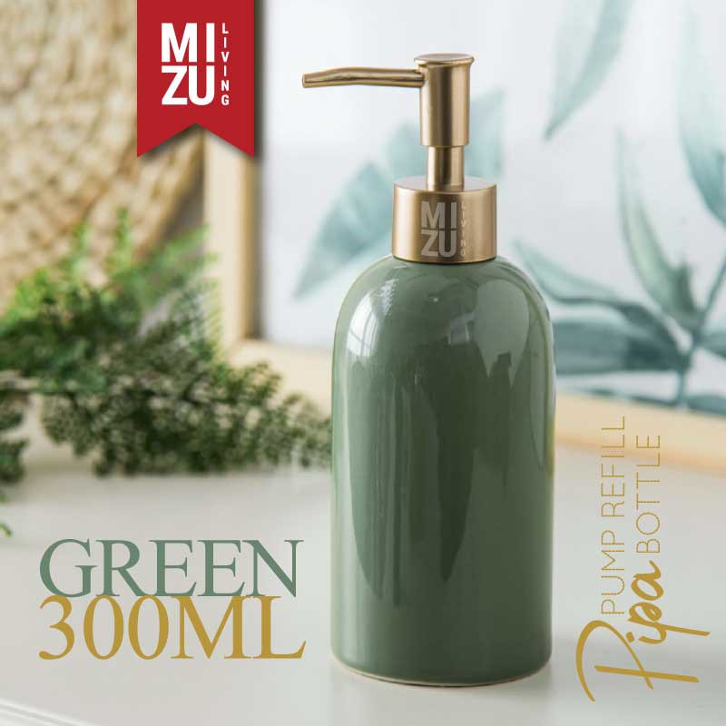 PIPA Refill Pump Bottle Ceramic Glossy Finish Soap Dispenser Botol Keramik Sabun Cair Cuci Tangan