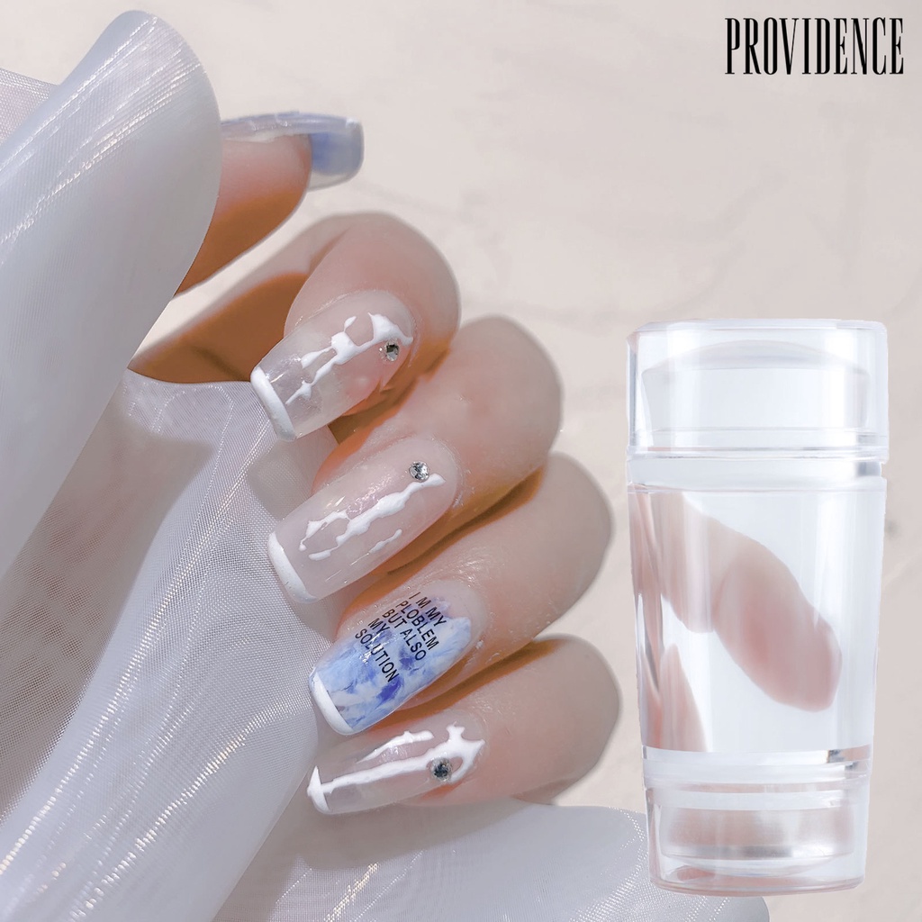 Providence Double Head Nail Stamper Non-Deformed Transparent Nails Scraper Gel Polish Stamp Makeup Tool for Manicure