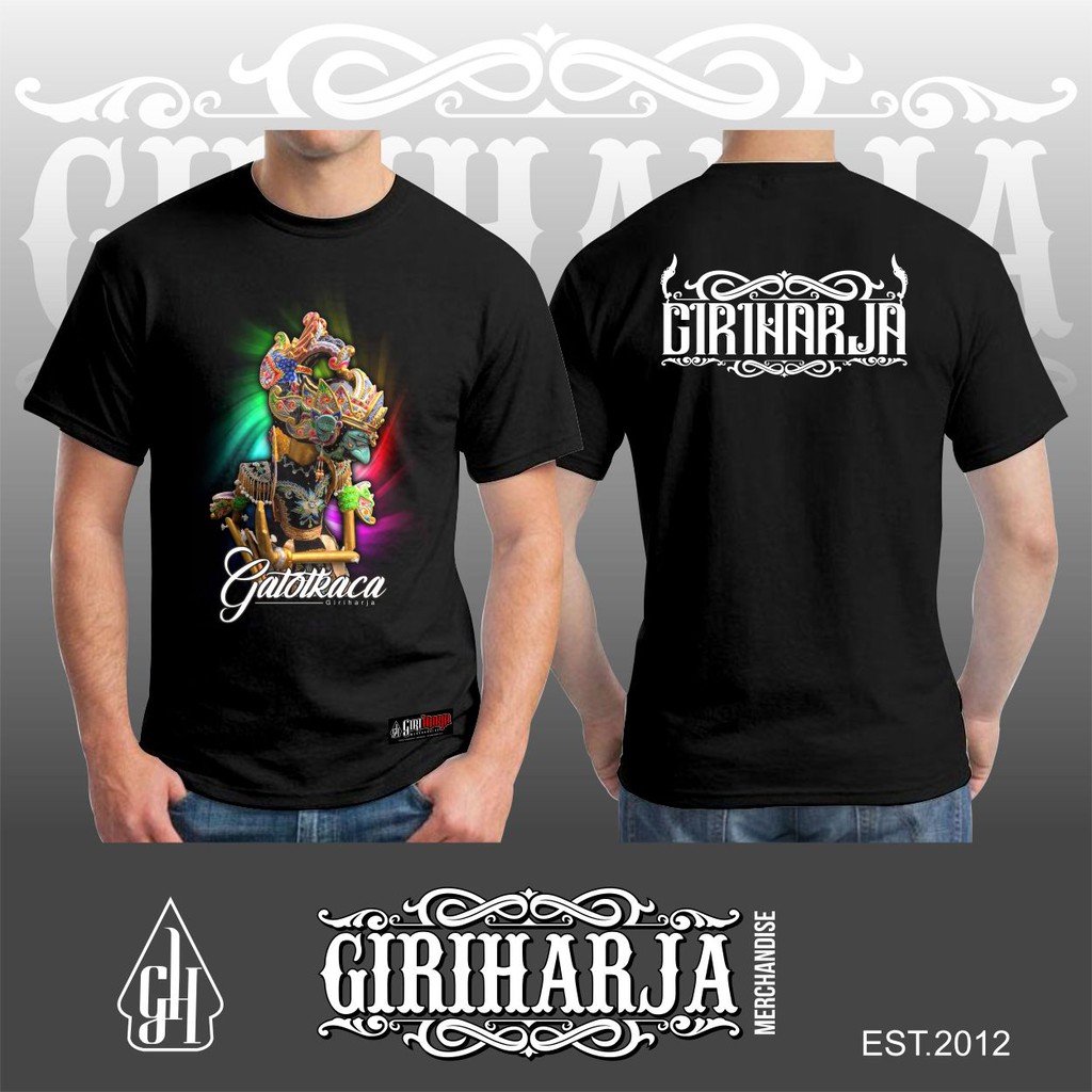 Kaos wayang golek Gatotkaca / kaos wayang golek Giri Harja / Kaos wayang golek sunda / kaos tangan p