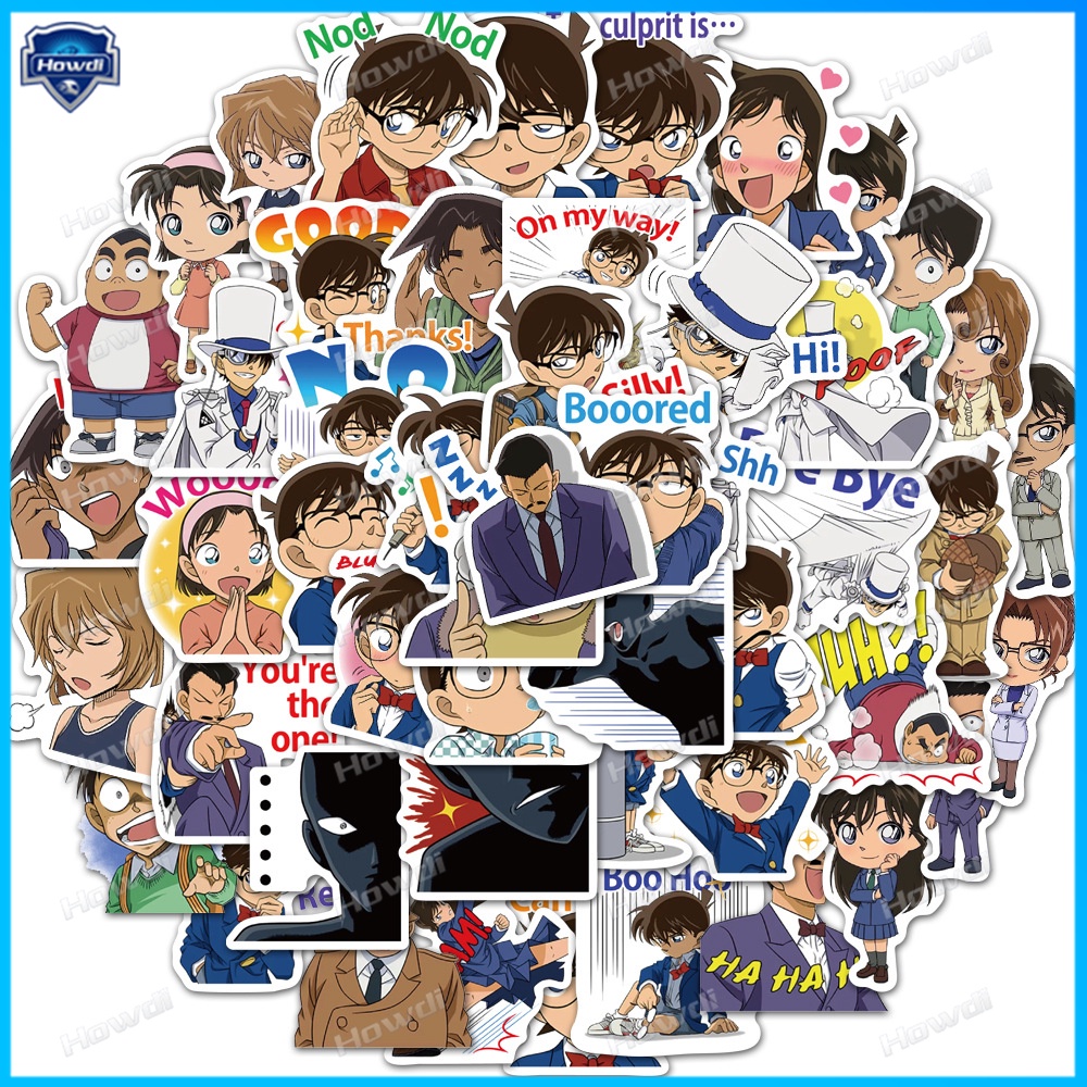 Stiker Anime Detective Conan Tahan Air Untuk Helm Motormobil