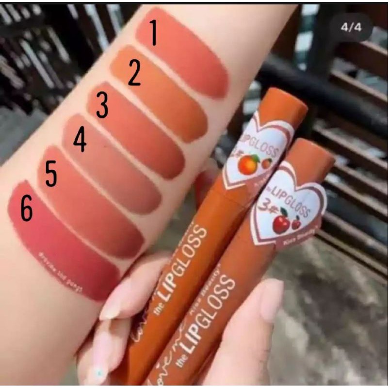 [ PROMO ECER ] LIP CREAM NUDE LIP GLOSS MATTE KISS BEAUTY WARNA NUDE BEST SELLER