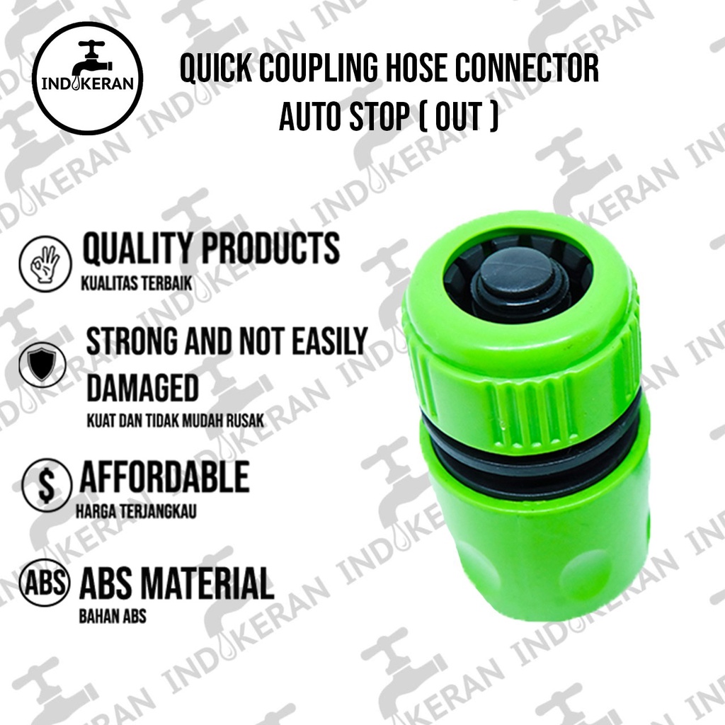 INDOKERAN - Quick Coupling Konektor AUTO STOP OUT - High Quality