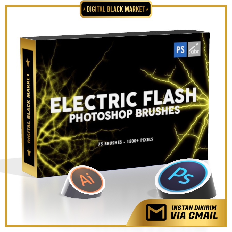 75 Electric Flash - Photoshop Stamp Brushes