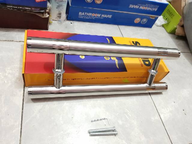 Handle pintu stainless baut tembus SOLID 45cm PROMO