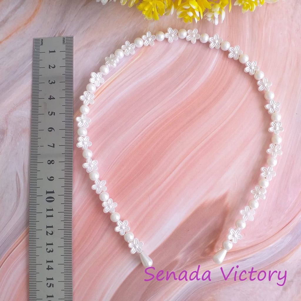 Senada Victory Bando Bunga Mutiara Putih SVB0030