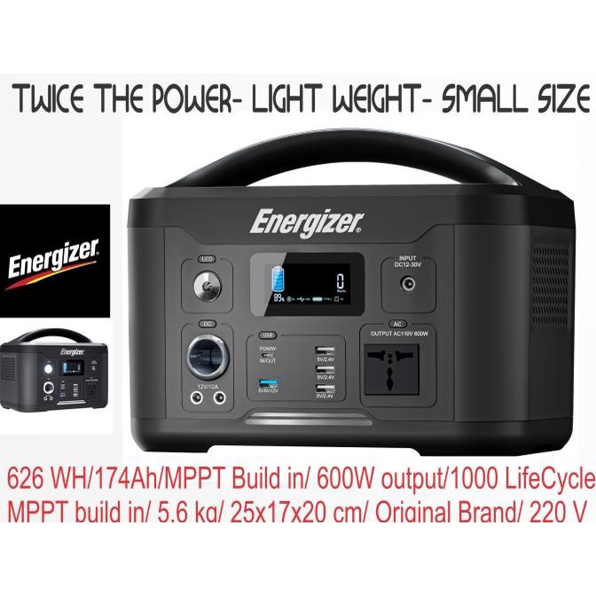 Power Station Energizer Solar Input 600 W