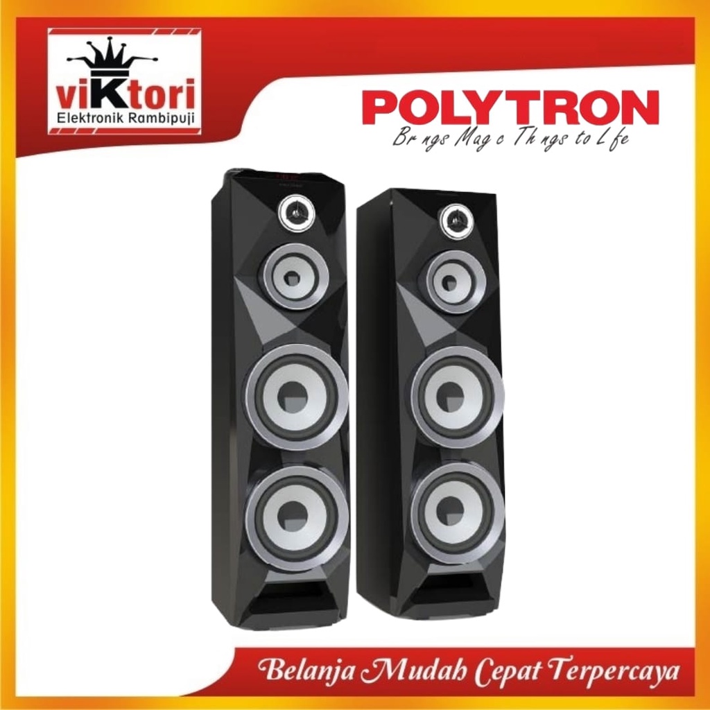 POLYTRON ACTIVE SPEAKER PAS 8BF22 / POLYTRON BLUETOOTH SPEAKER AKTIF DOUBLE WOOFER 8INCH / SPEAKER POLYTRON