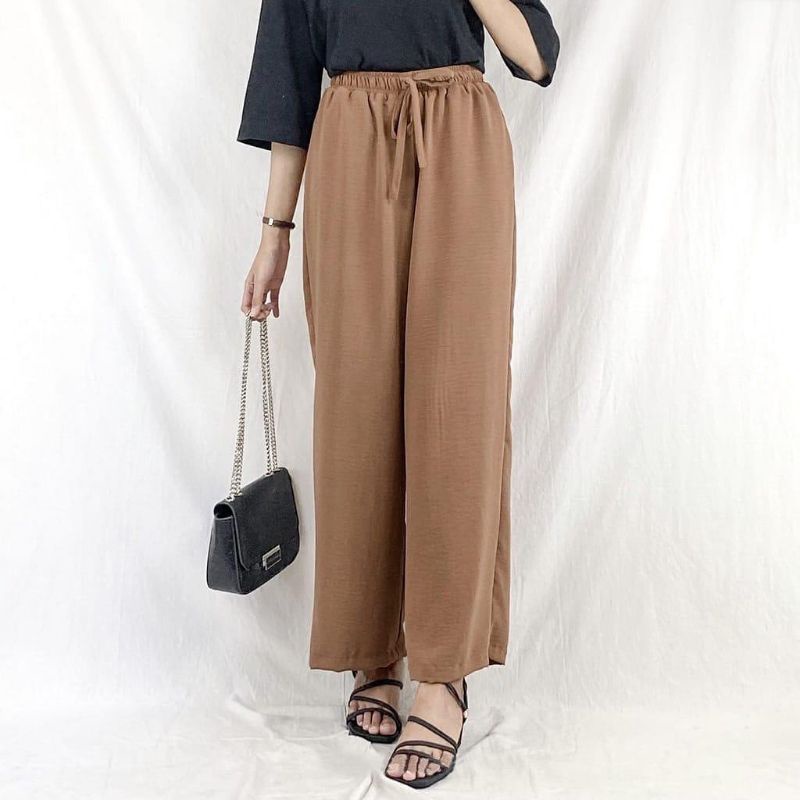 Kulot Crinkle Airflow premium / Celana Kulot Crinkle Polos M L Xl