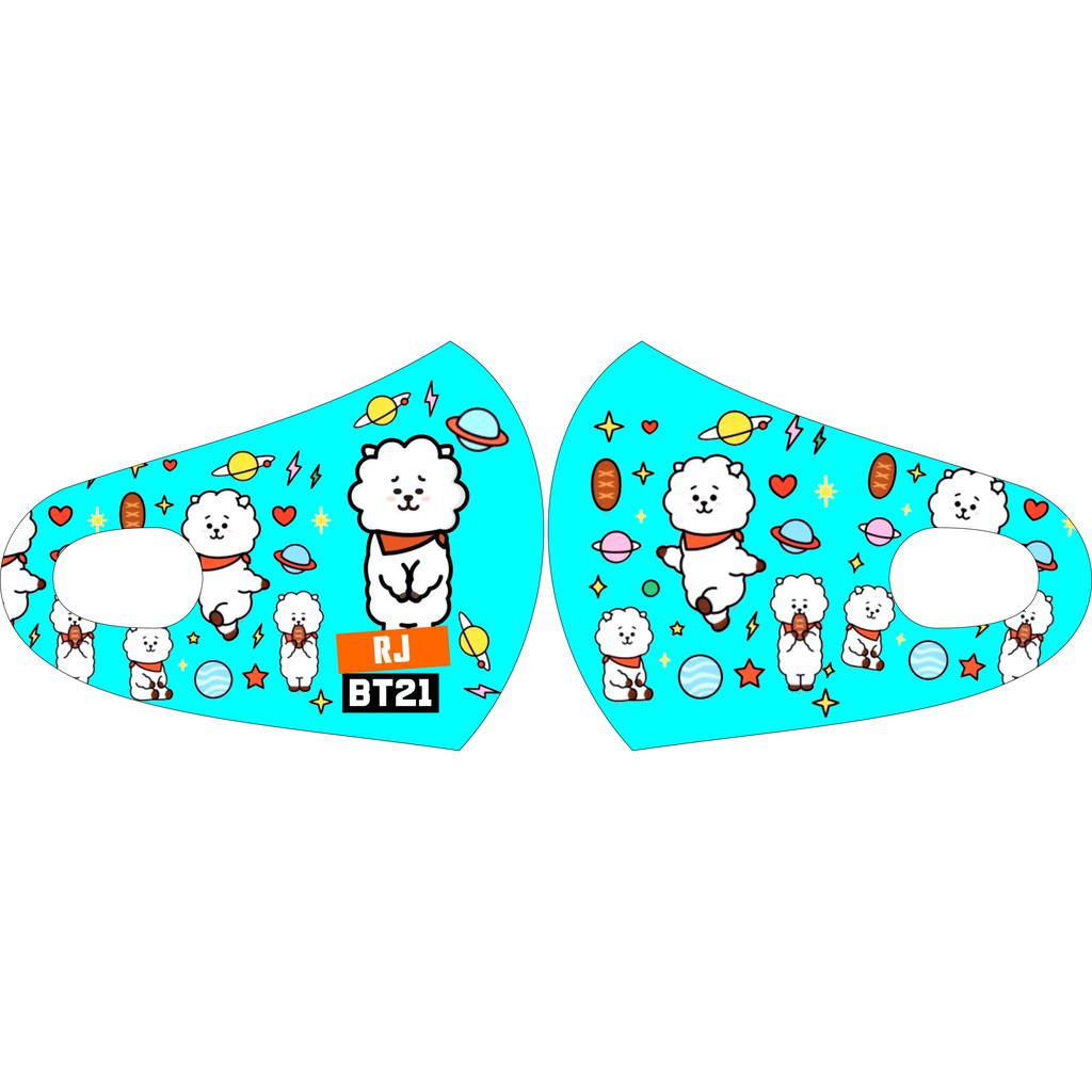 MASKER SCUBA BT21 KPOP BANGTAN BOYS BTS COOKY TATA MANG RJ SHOOKY VAN KOYA CHIMMY