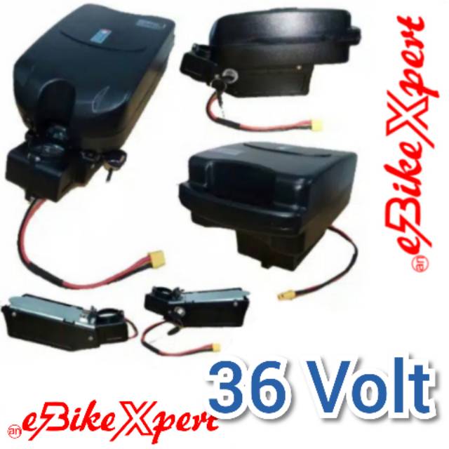 Baterai Sepeda Listrik Lithium-ion 36 Volt Cell 18650 dan Case Frog dan Charger