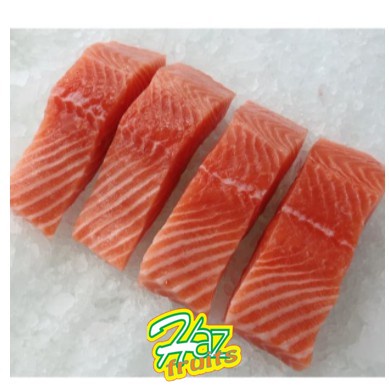 

SALMON PORTIONS SKINLESS AND BONELESS +/- 500 GRAM