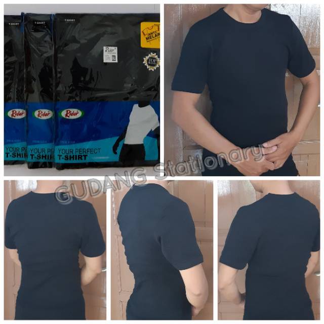 RIDER Kaos Pria Lengan Pendek O-Neck R223B Hitam