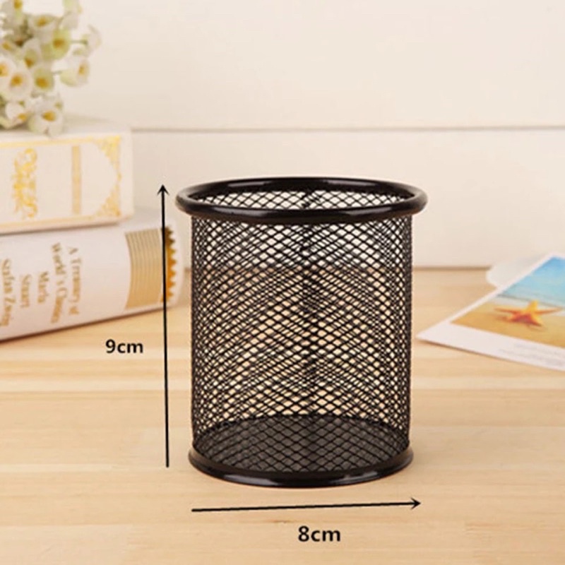 Rak tempat pulpen bolpoint pensil holder alat tulis jaring bulat anti karat
