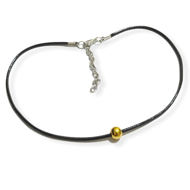 Kalung Choker Tali Metalic Beads Rope Simple Choker Necklace Basic