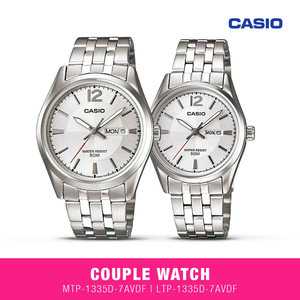 Jam Tangan Couple Casio MTP-1335D-7AVDF & LTP-1335D-7AVDF Original Anti Air