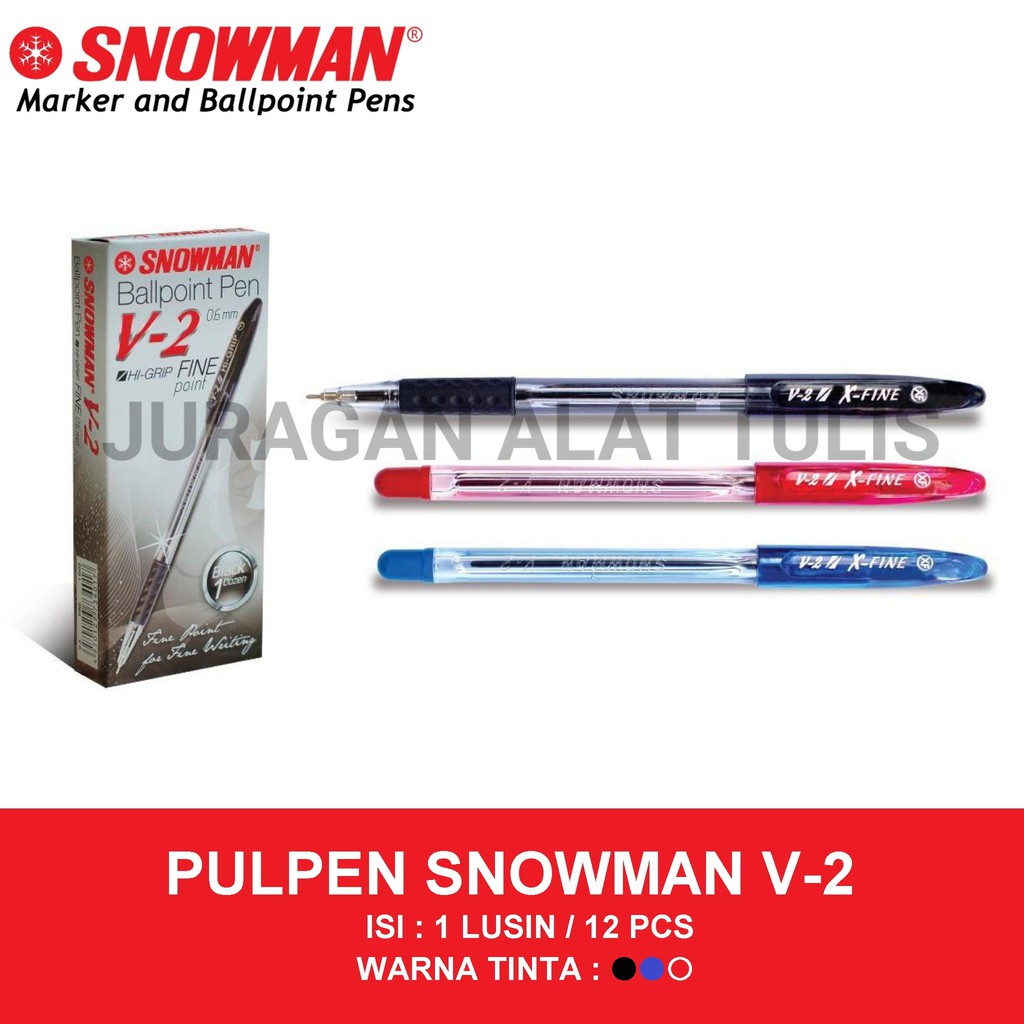 

PULPEN SNOWMAN V2 HITAM/BIRU/MERAH