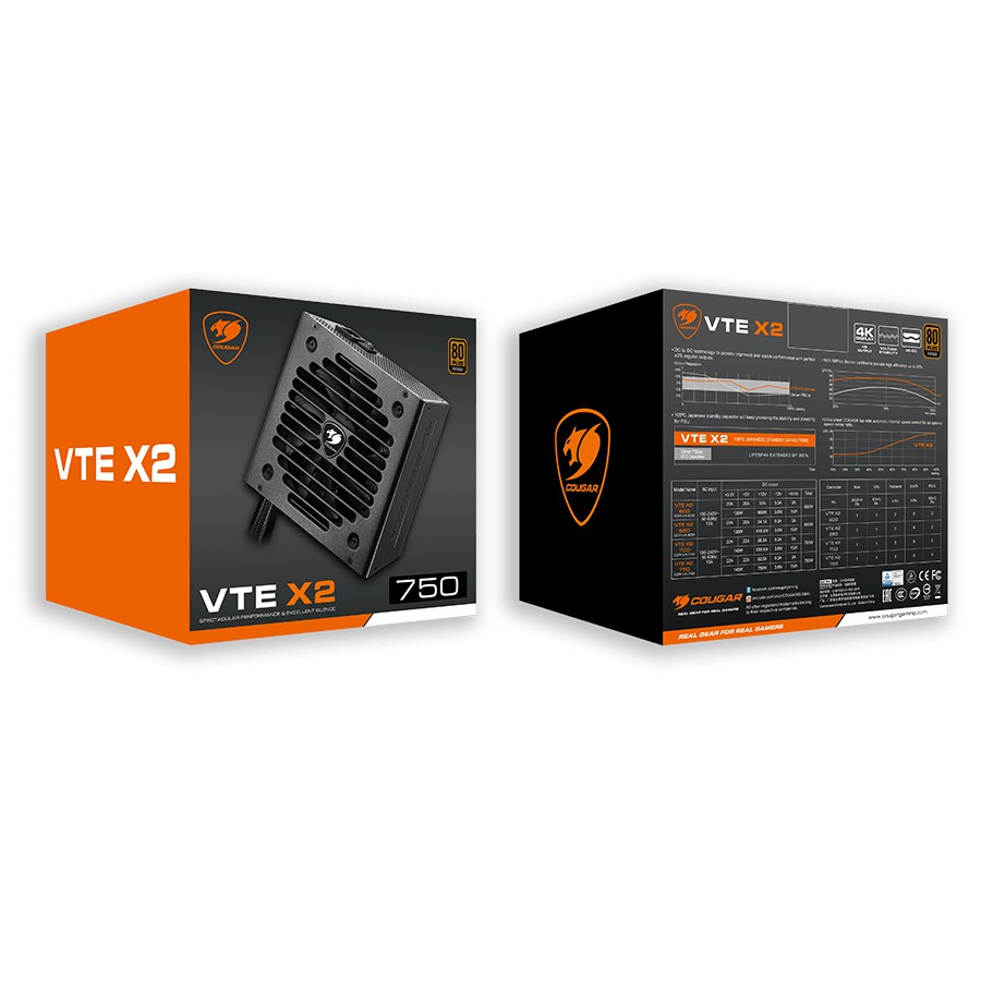 COUGAR GAMING PSU VTE X2 750 80PLUS BRONZE 750W CGR VX-750