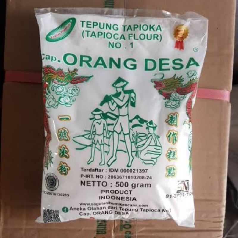 

BSM | TERMURAH Tepung Tapioka Sagu Tani Bumi Kencana Cap Orang Desa 500gr / Tepung Tapioka Orang Desa 500gr | Sayur online