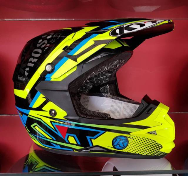 KYT Cross over step up - Black/Yellow fluo/Cyan Blue