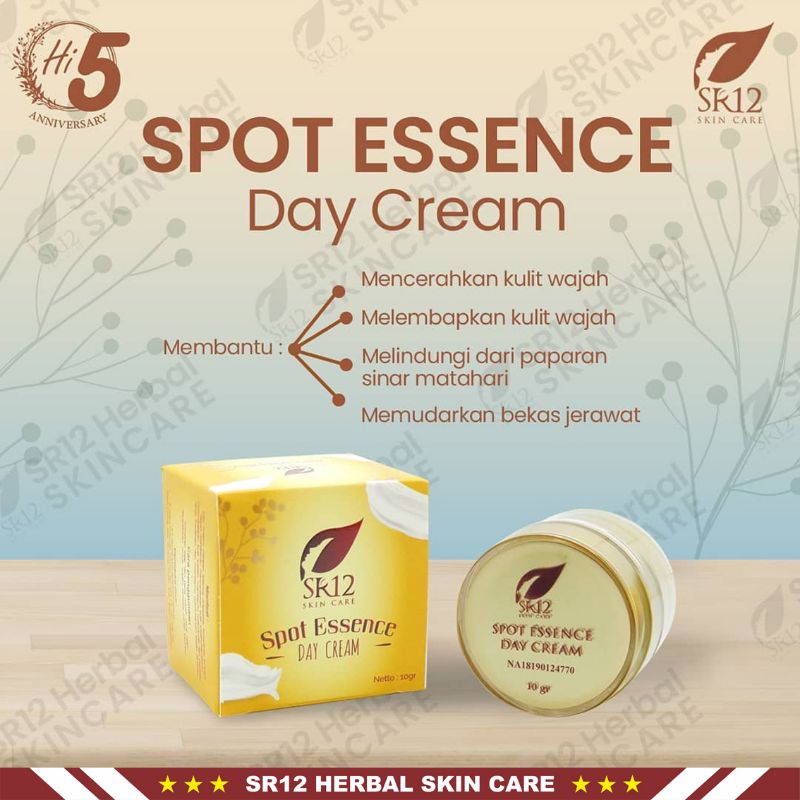 Spot Essence SR12 | Spot Essence Day Cream &amp; Spot Essence Night Cream | Krim Wajah SR12 Skincare