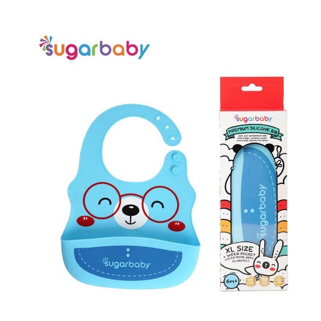 Sugar Baby Silicone Bib PREMIUM - Celemek Bayi