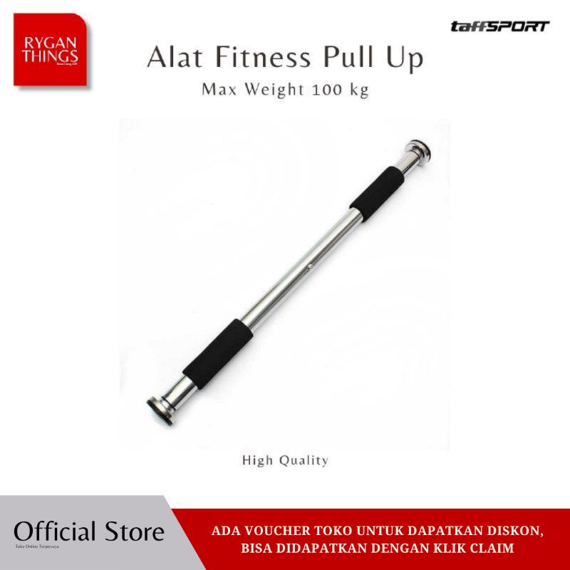 Tiang Latihan Pull Up Pintu Solid Grip 62 - 100 cm TaffSPORT - HW139501