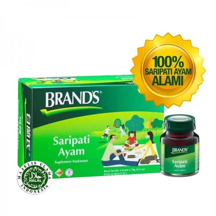 

eceran per botol BRANDS saripati ayam 42 gr botol