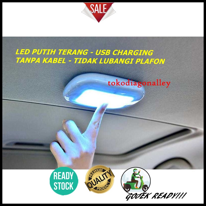 Lampu Plafon Mobil LED Sensor Sentuh Tekan Tanpa Kabel