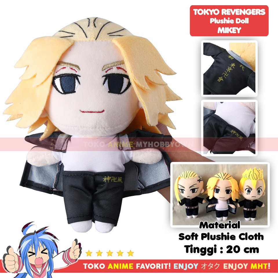 Boneka Anime Tokyo Revengers Plushie Doll Mikey Draken Takemichi Sano Manjiro Ryuguji Ken Hanagaki Tokyo Manji Chifuyu Matsuno