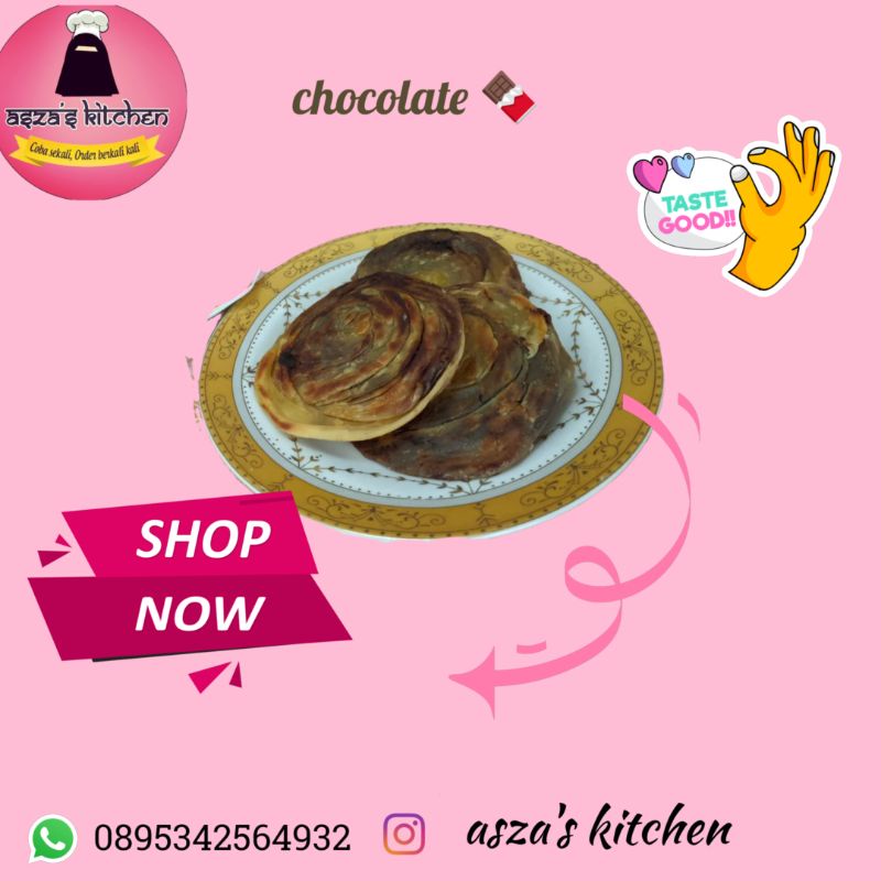 

roti canai coklat | roti Maryam coklat
