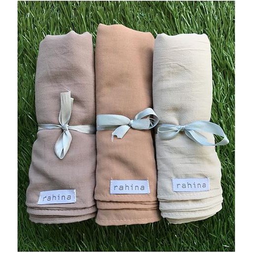 Pasmina Kulit Jeruk/ Pashmina Shawl Cotton Import Jilbab Kerudung Phasmina / Katun Rahina Tokomodeu