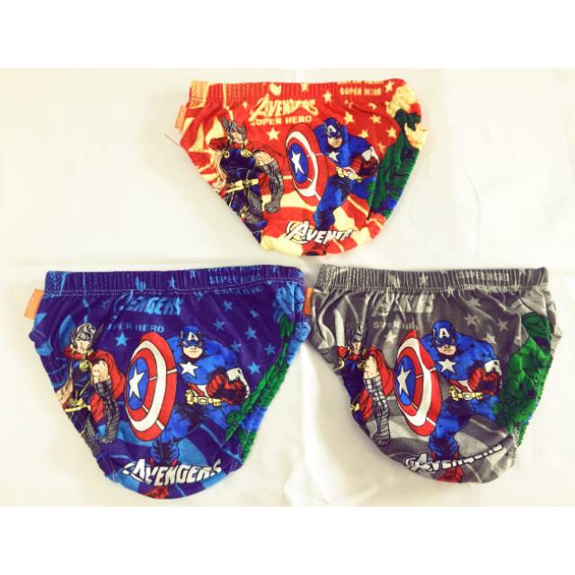 CELANA DALAM JACK JUNIOR ANAK COWO AVENGER ISI 3 PCS