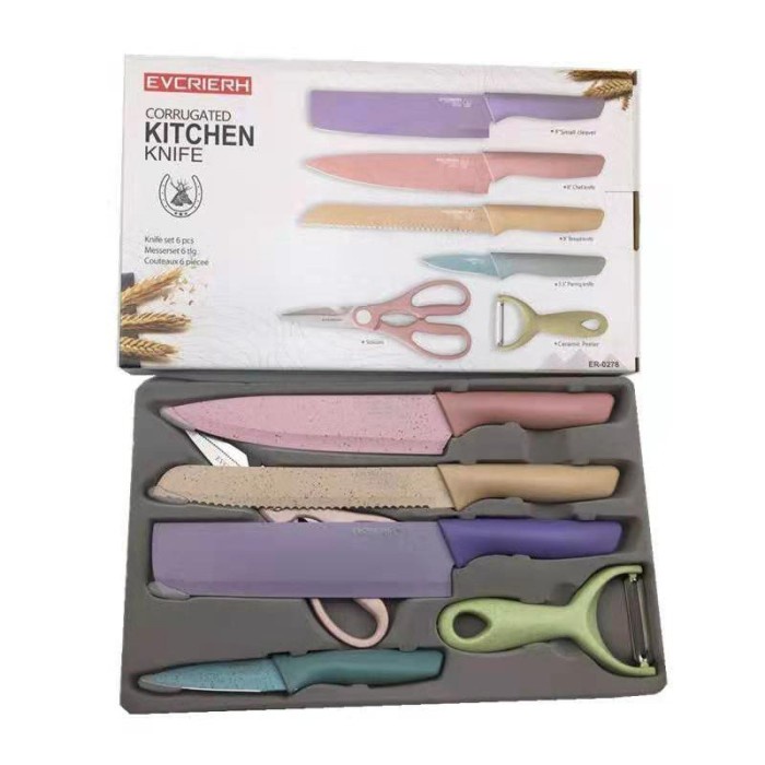 

DAPUR AKSESORIS DAPUR PISAU SET JERAMI DUS SOROK - PISAU SET RAINBOW ANTI KARAT SERBAGUNA