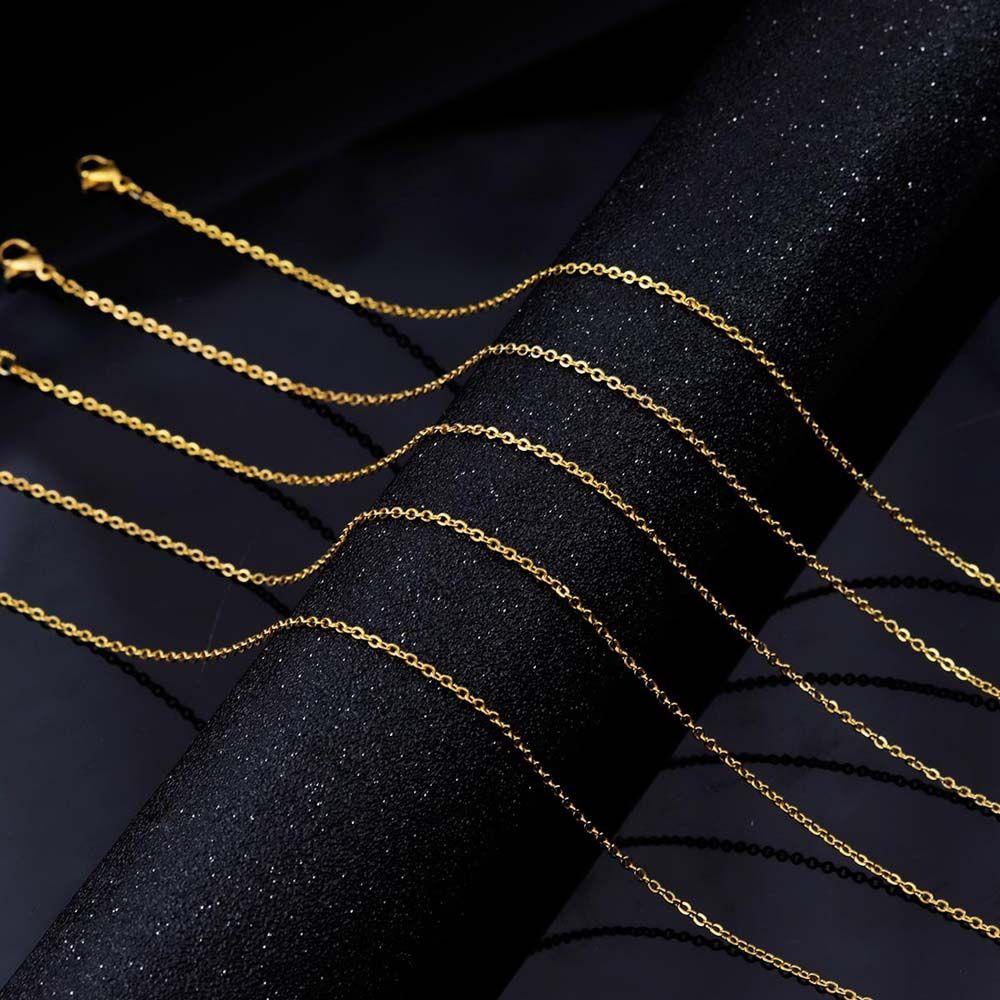 Needway Chains Komponen 10pcs/lot Untuk Membuat Perhiasan DIY Bahan Aksesoris Link Rantai Stainless Steel Dengan Lobster Clasp Kalung Temuan Perhiasan
