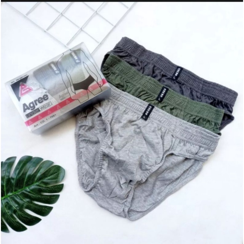 Celana Dalam Pria Agree 7001 7002 Box Mika isi 3