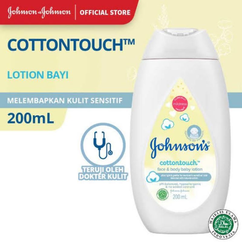 Johnson's Baby Cotton Touch Lotion 200ml - Johnson Face &amp; Body Losion Bayi