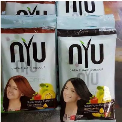 * NCC * Nyu Hair Color Pewarna Semir Rambut No Amonia Long Lasting Colour Permanen