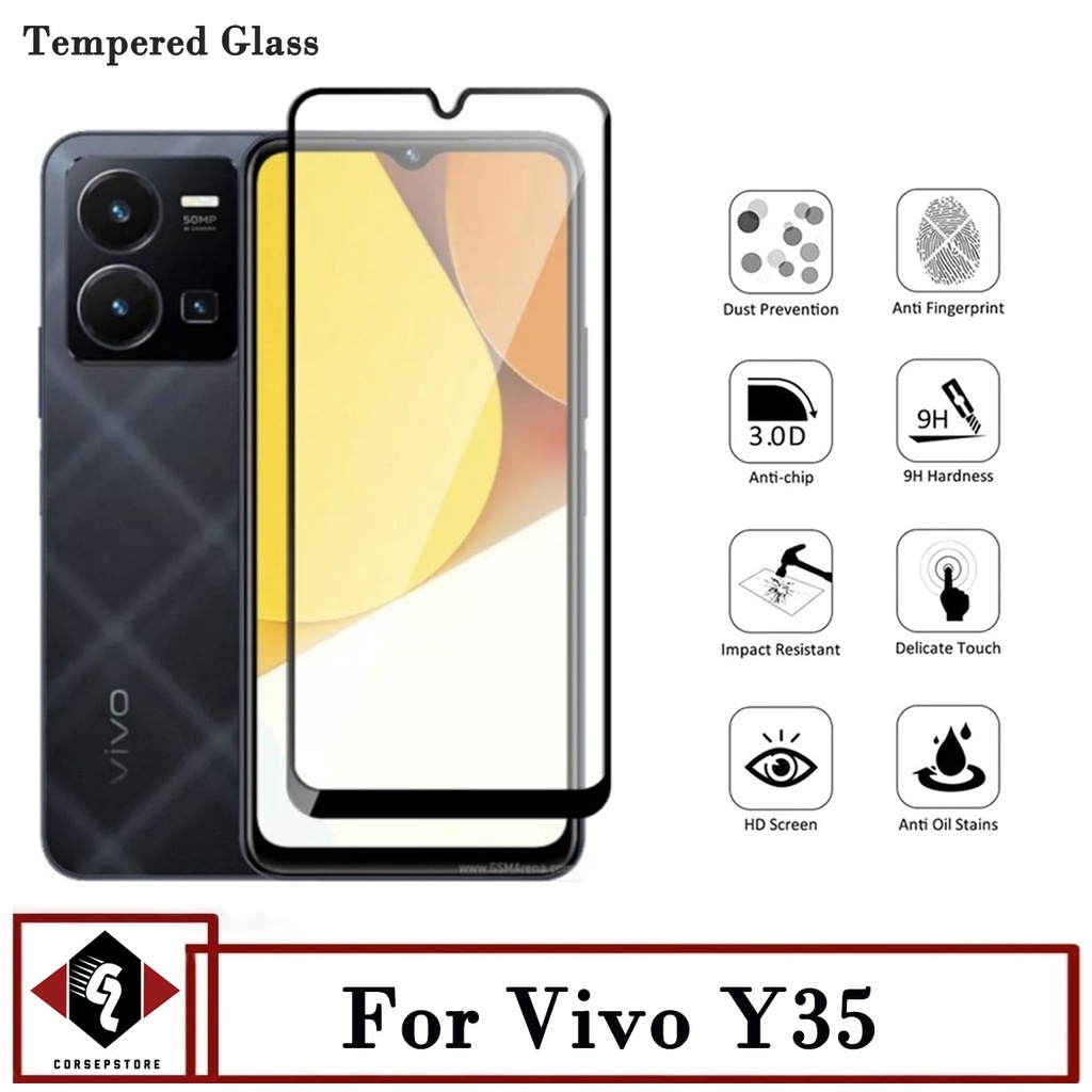 Promo Tempered Glass Layar Vivo Y35 2022 Antigores Pelindung Layar Hp